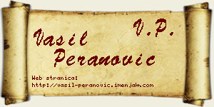 Vasil Peranović vizit kartica